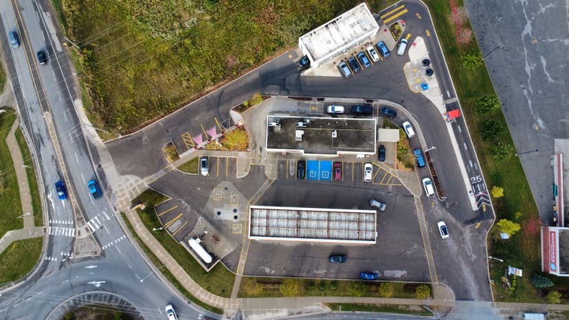 Aerial view of Jet Auto Wash
