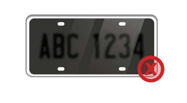 Licence plate with a cover
